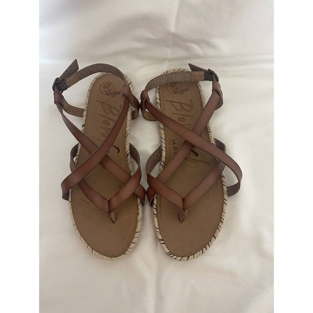 Blowfish NWOB Vegan Leather Brown Strappy Sandals - CUTE!